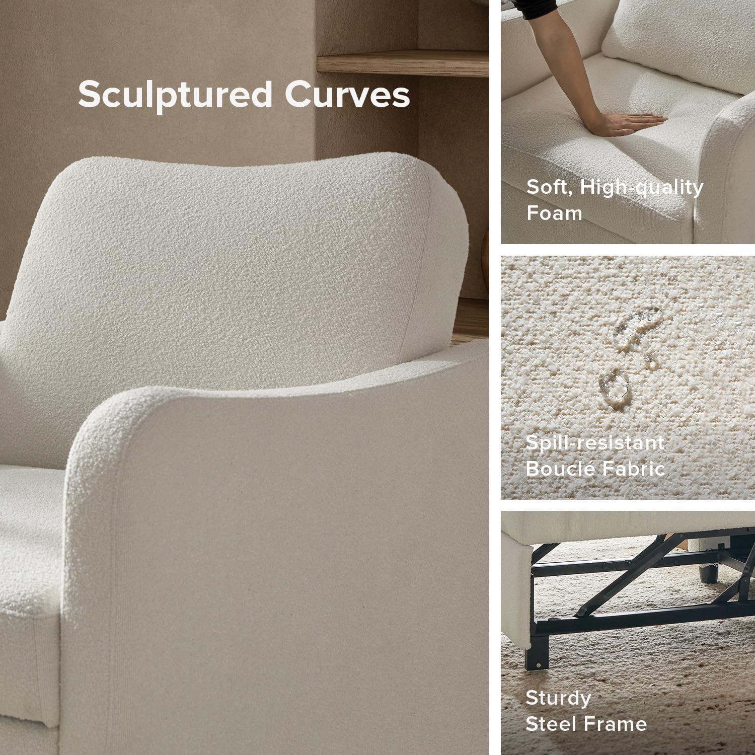 84" Cloud-Chair Convertible Sleeper