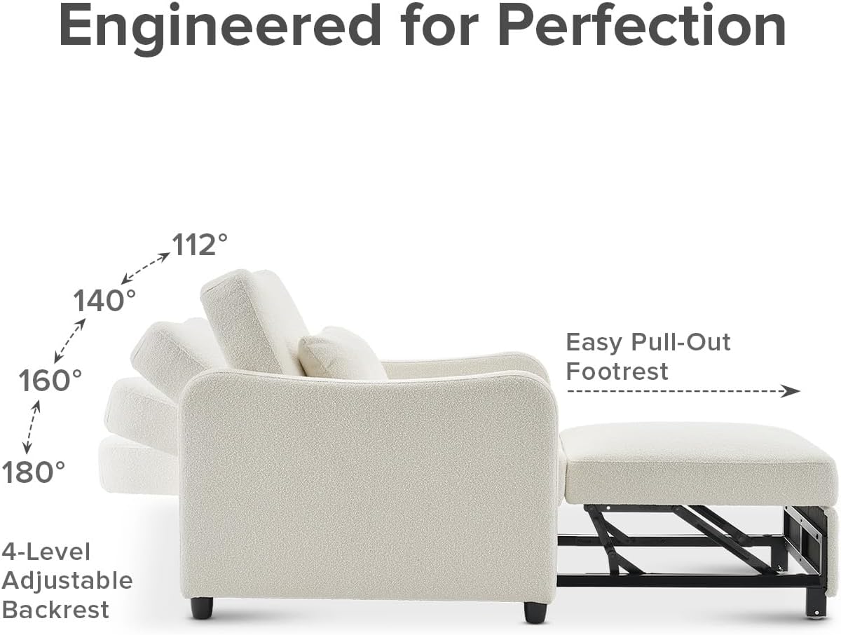 84" Cloud-Chair Convertible Sleeper