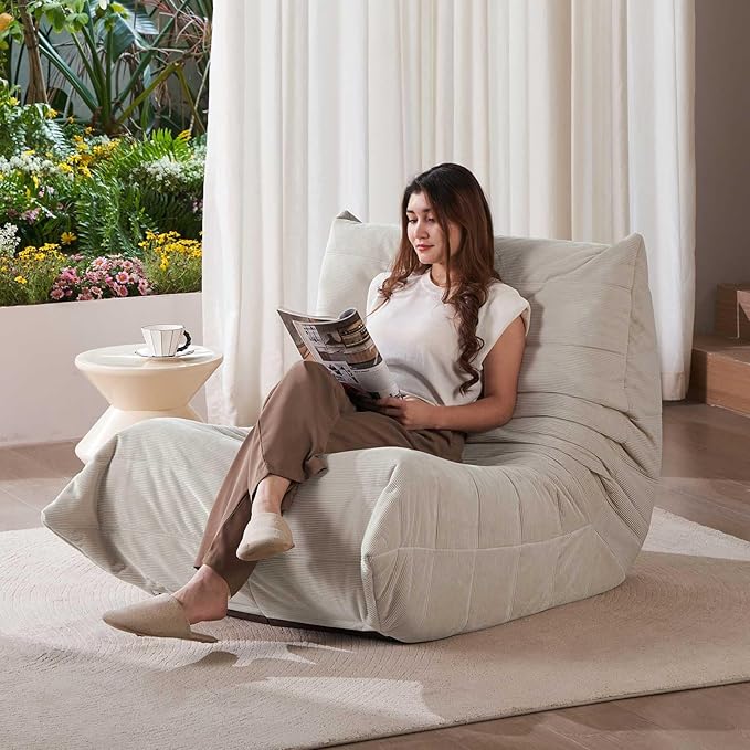 Corduroy Togo-Style Floor Couch