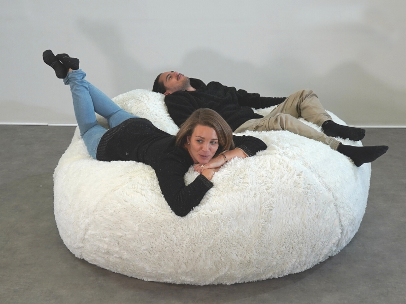 Washable Faux-Fur Bean Bag Cover